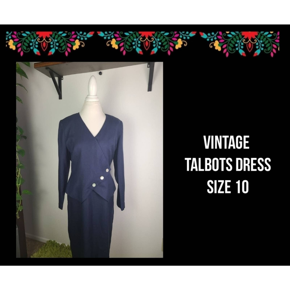 VINTAGE | TALBOTS| BLUE DRESS